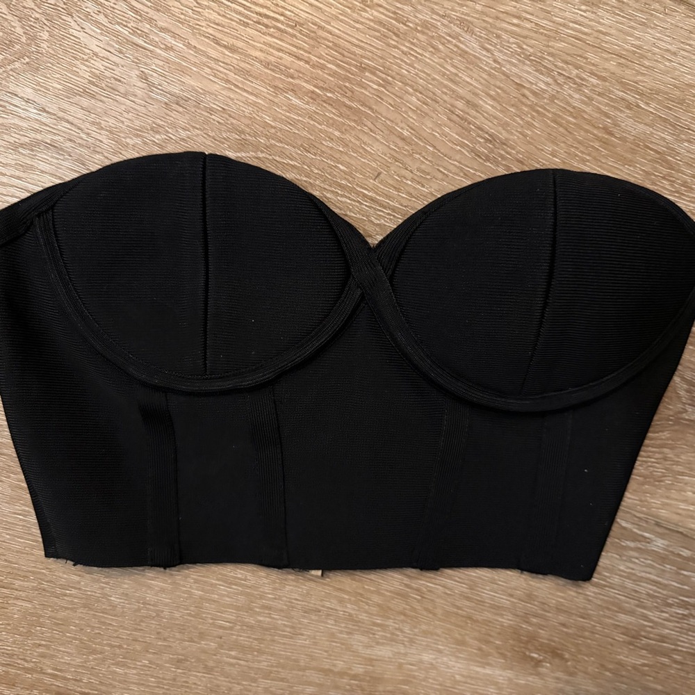 Chic Black Bustier Top